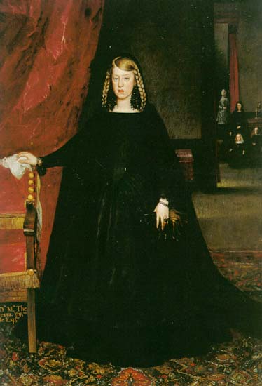 The Empress Dona Margarita de Austria in Mourning Dress